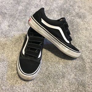 Classic black Velcro Vans